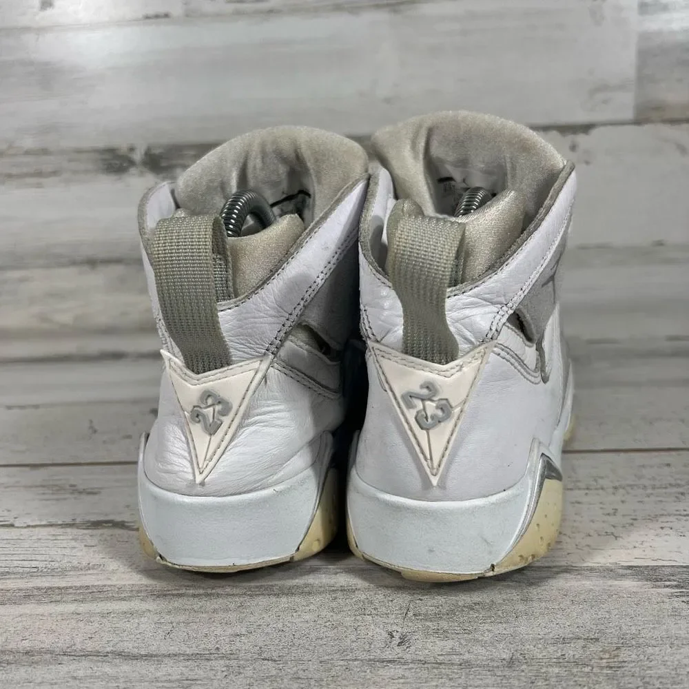 Nike Kid's Air Jordan Retro 7 VII Pure Money Platinum Basketball Shoes Size 6.5Y